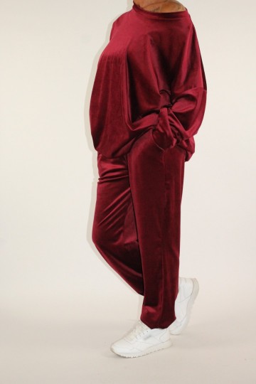 Velours set bordeaux
