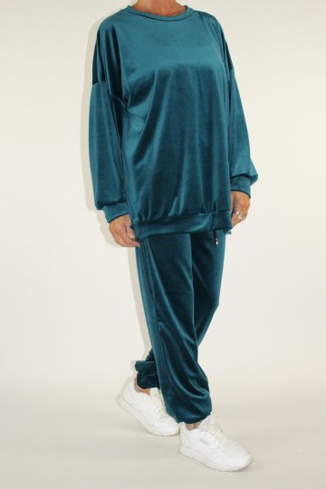 Velours set petrol 3