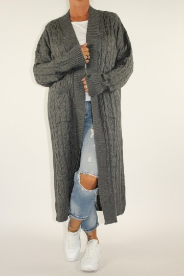 Vest donna donker grijs