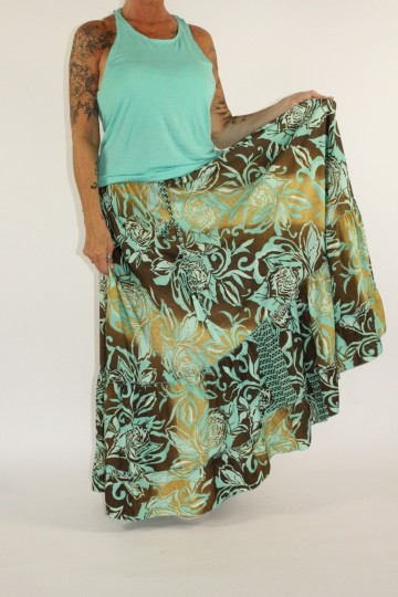 Vintage rok gia turquoise bruin 3