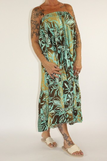 Vintage rok gia turquoise bruin