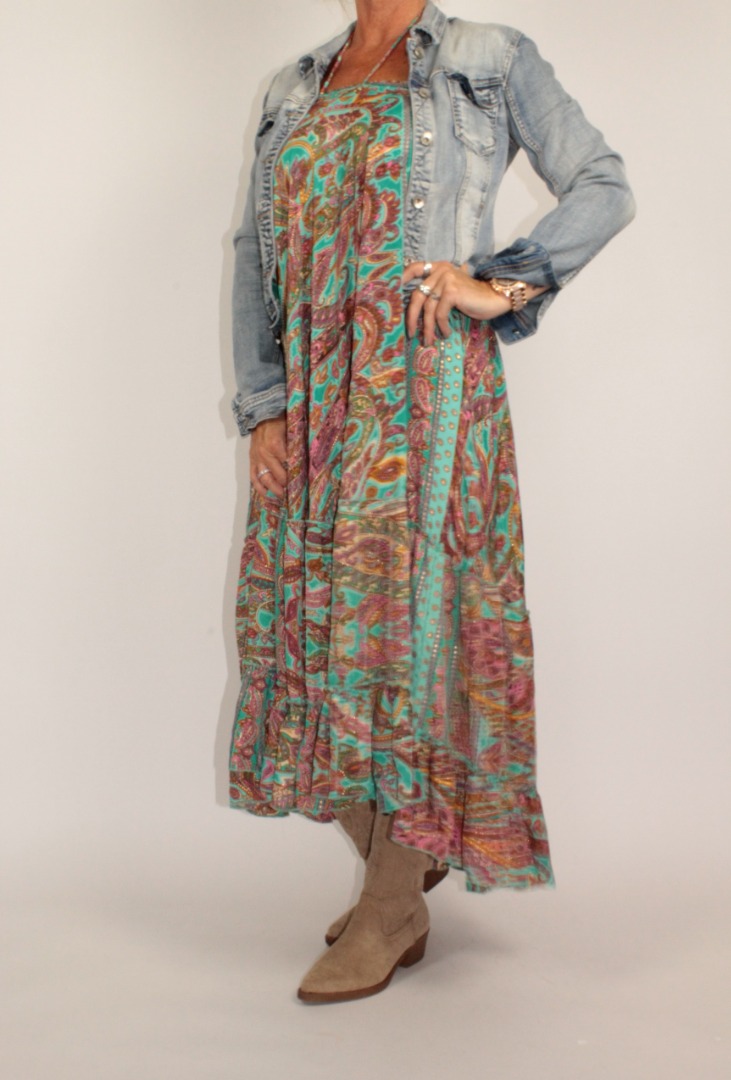 Ibiza rok jurk B B turquoise Ibiza Boho Mrs Hippie